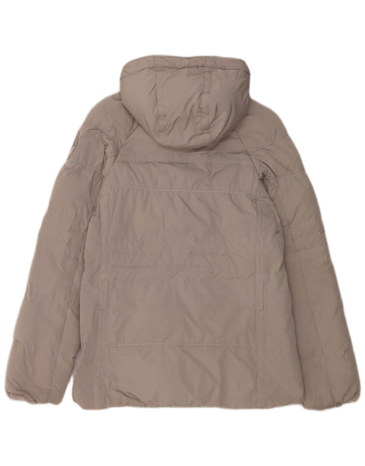 Giacca imbottita con cappuccio da donna Napapijri UK 10 Small Grigio Poliestere