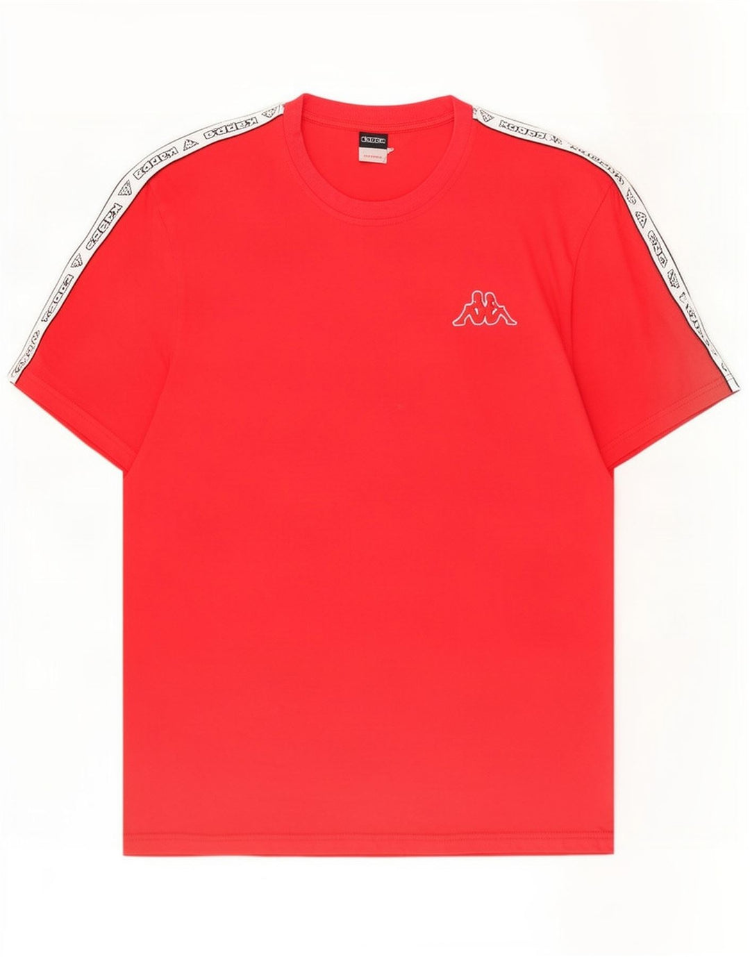 T-shirt grafica da uomo Kappa Top in cotone color block rosso medio