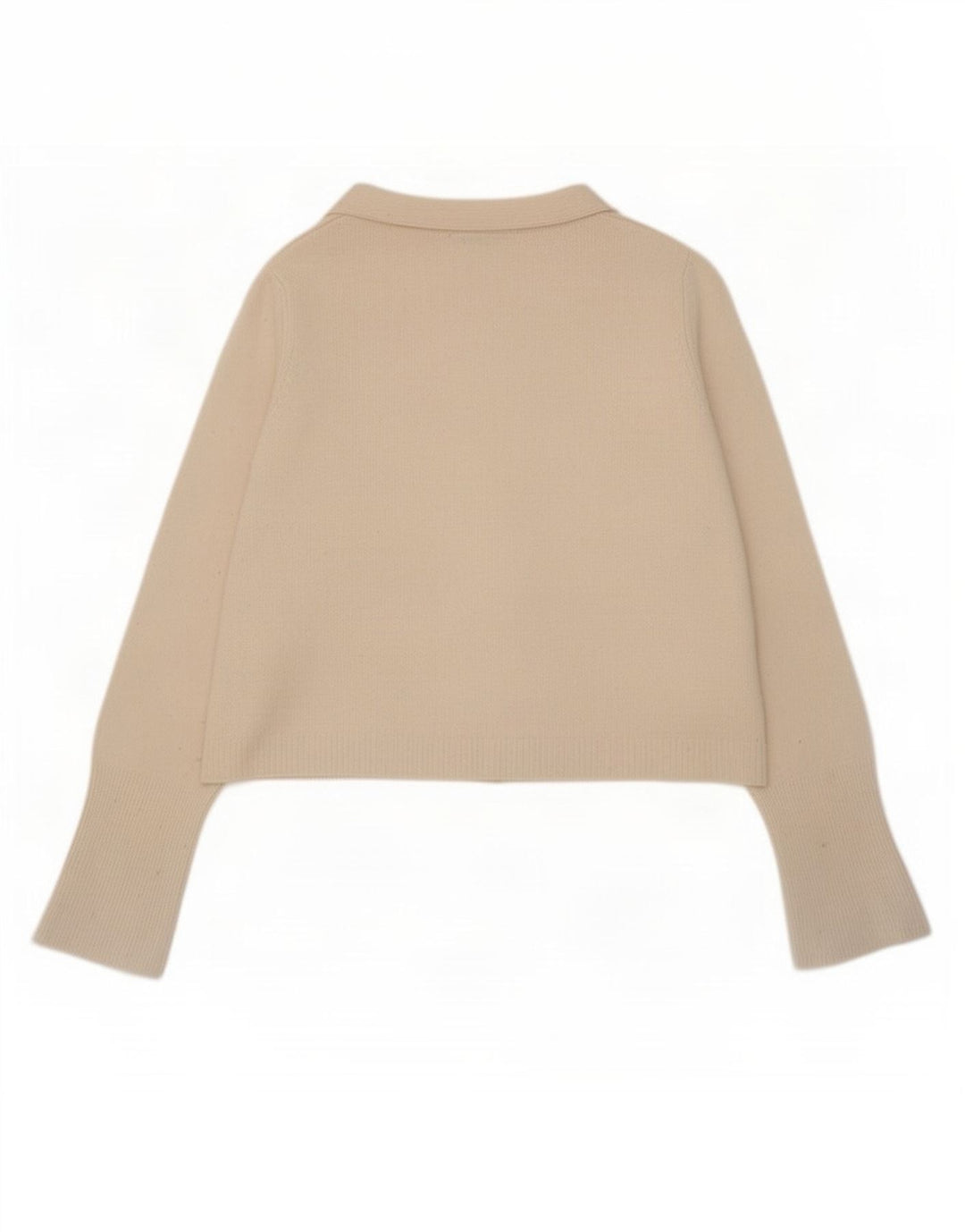 Maglione cardigan oversize da donna Zara UK 10 piccolo in lana bianca