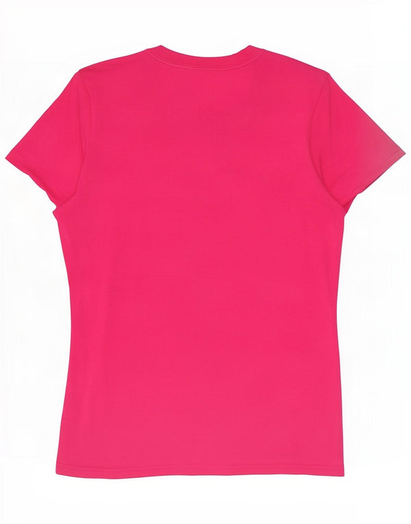 T-shirt grafica Nike Dri Fit da donna UK 20/22 XL cotone rosa