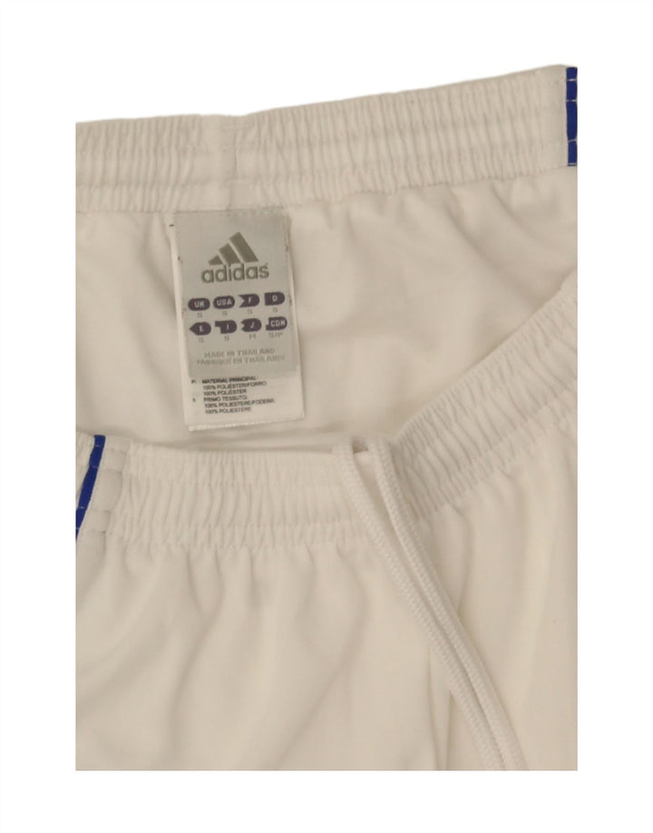 Pantaloncini sportivi Adidas Climalite da uomo piccoli in poliestere color block bianco