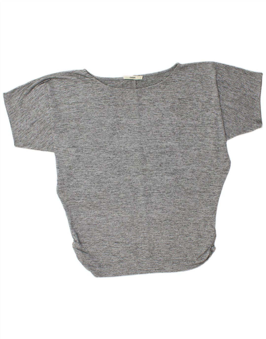 T-shirt oversize da donna Oasis UK 10 Small Poliestere chiazzato grigio