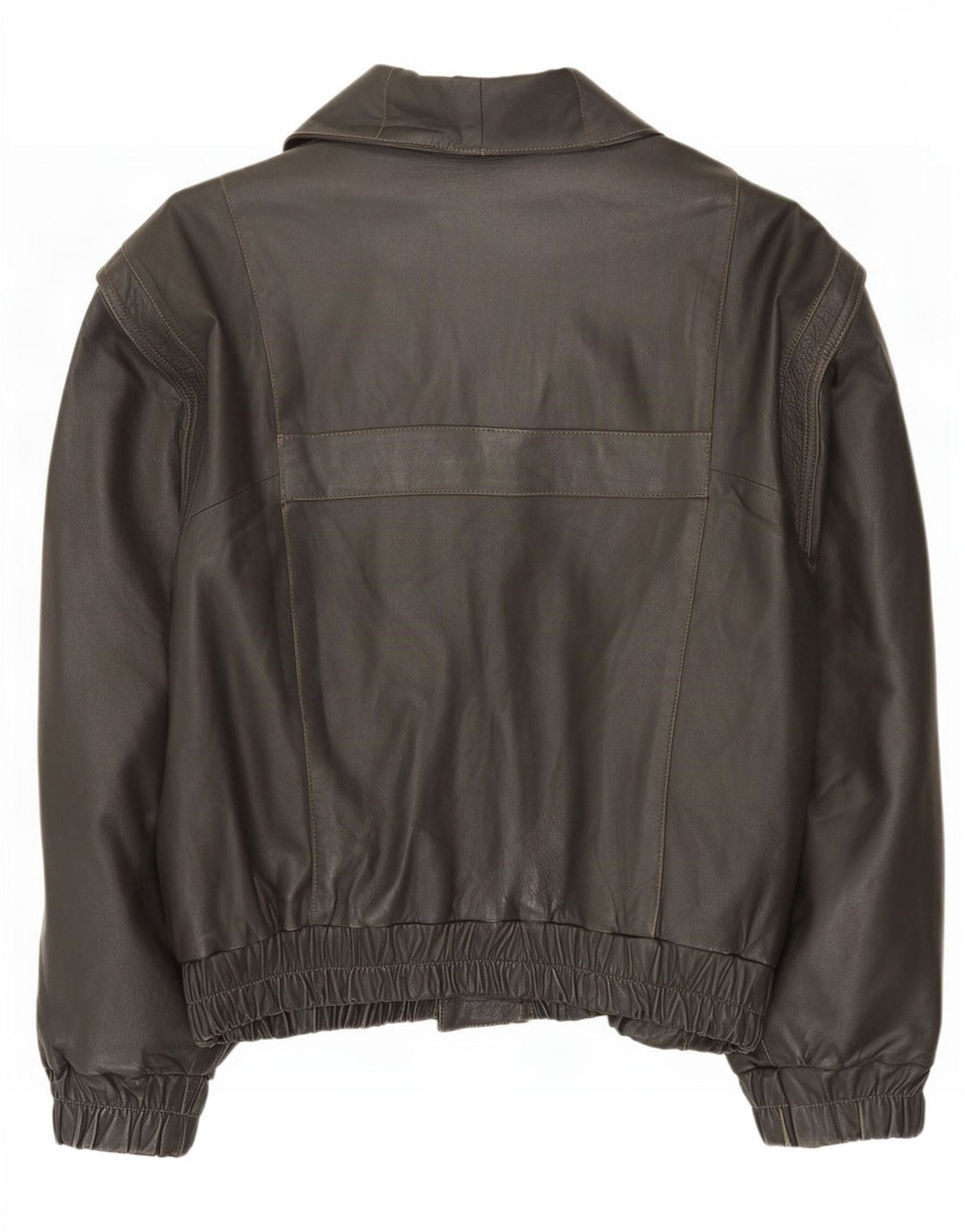 Giacca in pelle vintage da uomo vestibilità ampia UK 38 Grigio medio
