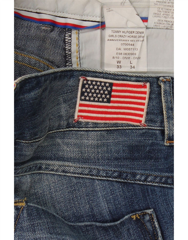 Jeans dritti da donna Tommy Hilfiger W33 L29 cotone blu