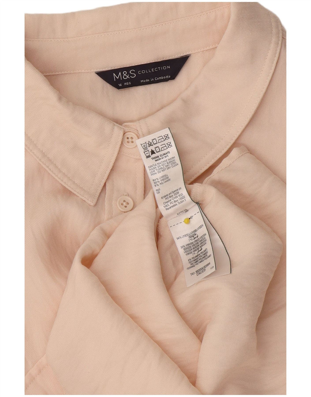 Camicia da donna Marks & Spencer UK 16 Large Lyocell rosa