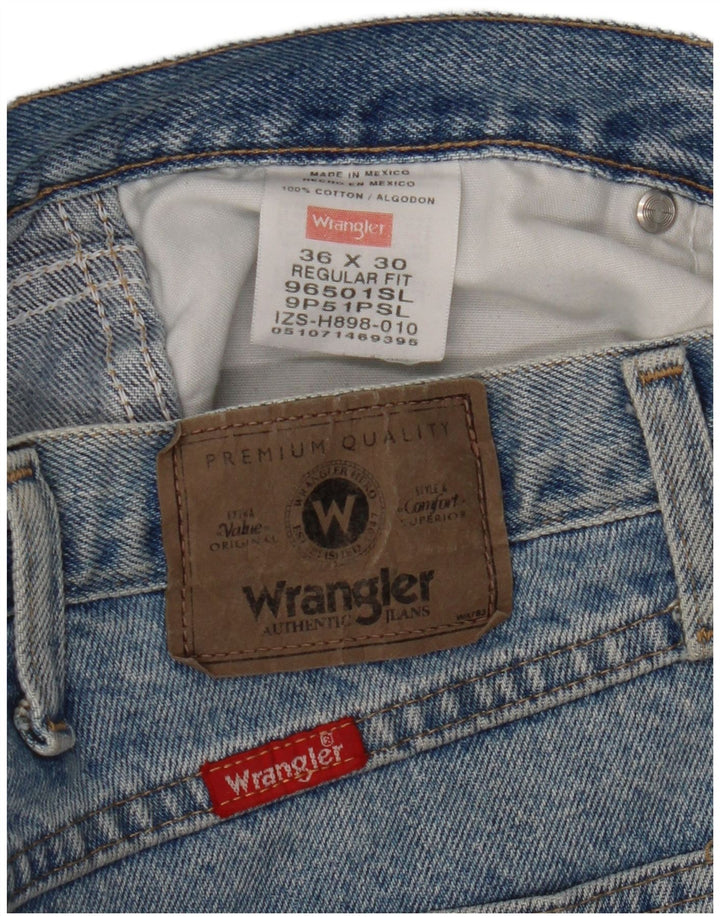 Jeans dritti da uomo Wrangler W36 L30 cotone blu