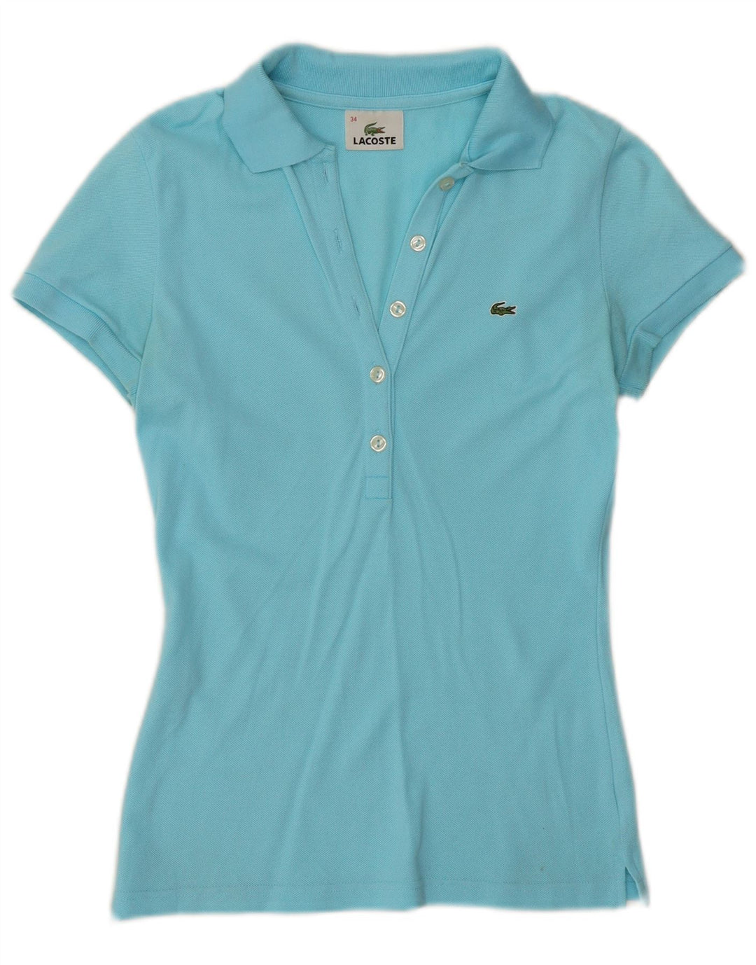 Polo da donna Lacoste taglia 34 piccola in cotone blu