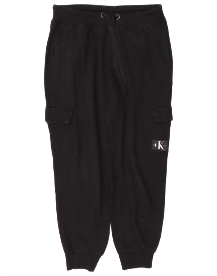 Pantaloni da tuta cargo da uomo Calvin Klein Joggers piccoli in cotone nero