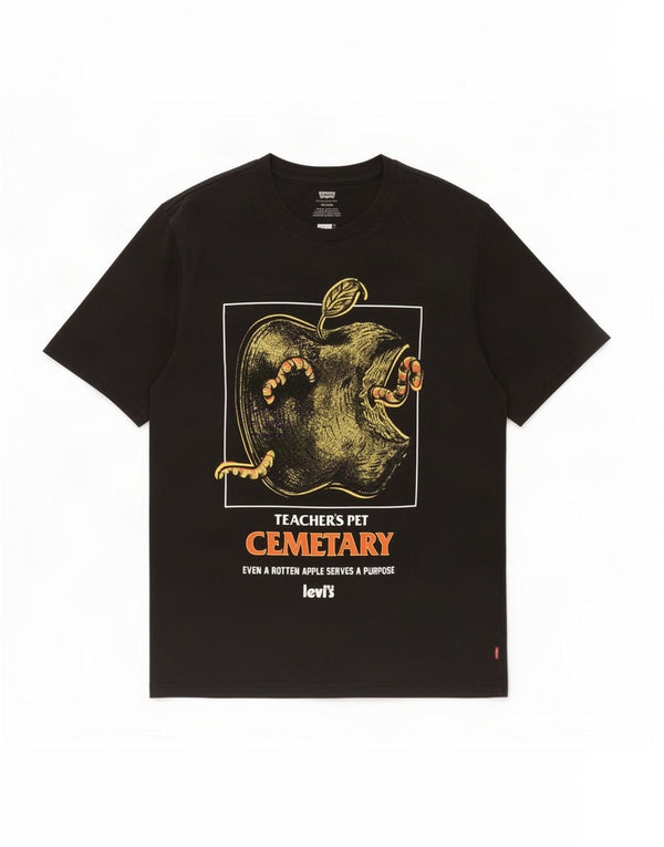 Levi's Mens Relaxed Graphic T-Shirt Top Small Black Cotton