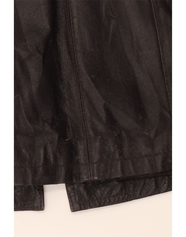 Cappotto In Pelle Donna Conbipel IT 48 XL Pelle Nera