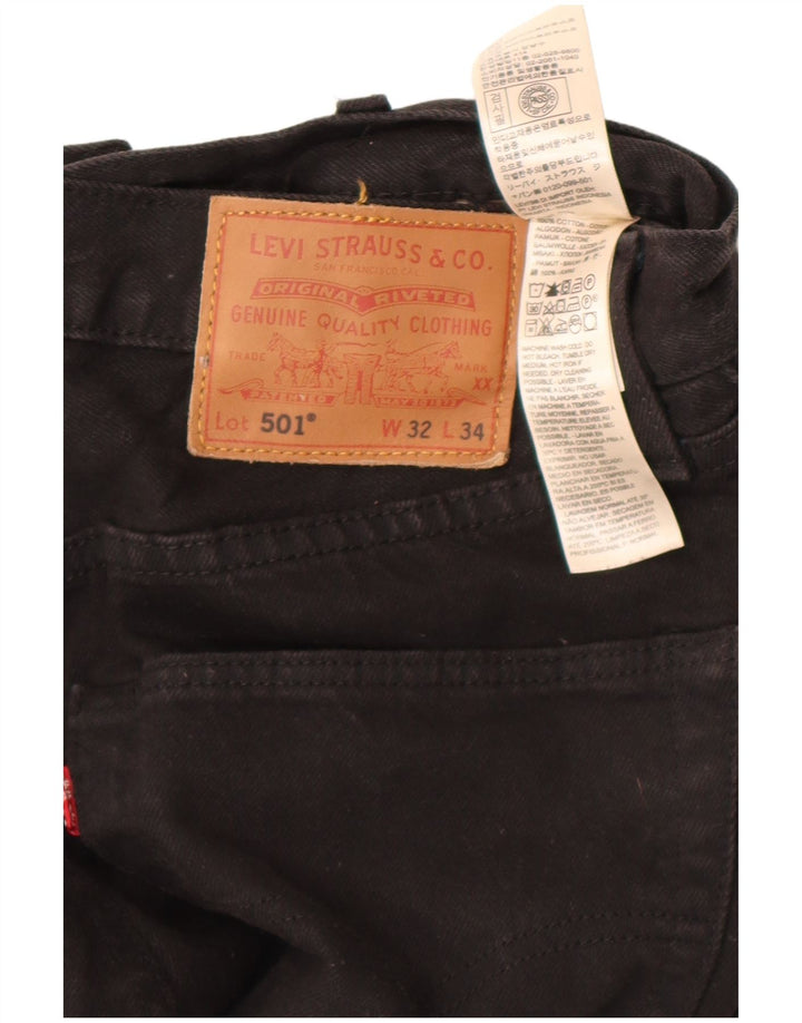 Levi's Uomo 501 Jeans dritti W32 L34 Cotone Nero