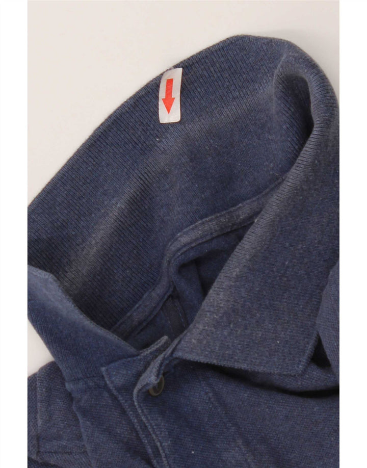 Polo da uomo a maniche lunghe Lacoste taglia 4 in cotone blu medio