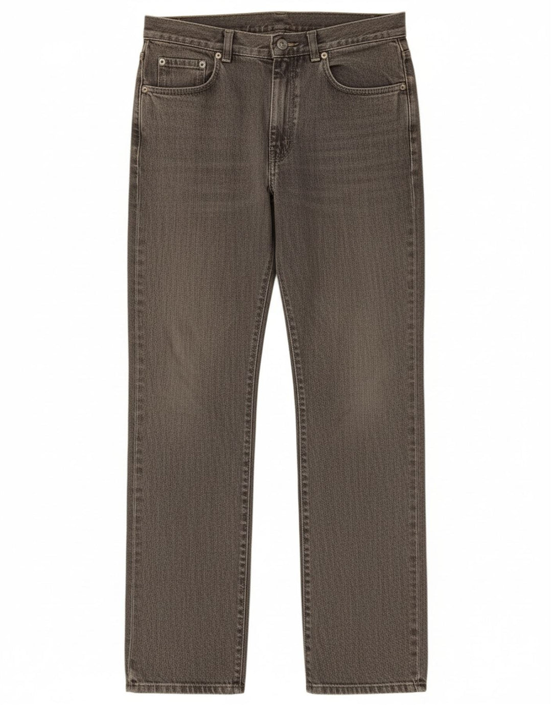 CALVIN KLEIN Womens Straight Jeans W29 L31 Grey Cotton
