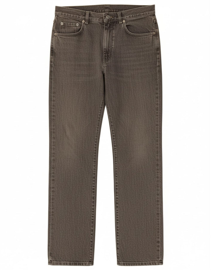 CALVIN KLEIN Womens Straight Jeans W29 L31 Grey Cotton