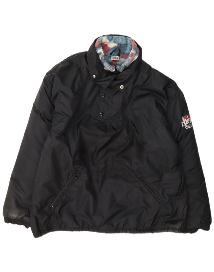 Giacca anorak imbottita da uomo vintage UK 42 XL nera