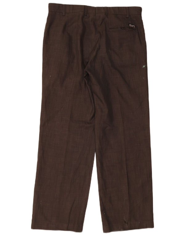 Pantaloni da abito dritti da uomo Champion medi W32 L30 marroni