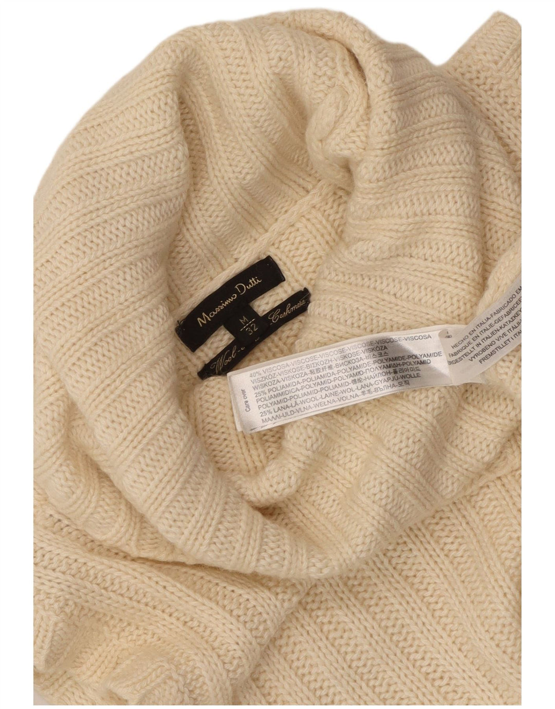 Massimo Dutti Maglione da donna senza maniche con collo alto UK 12 Beige medio