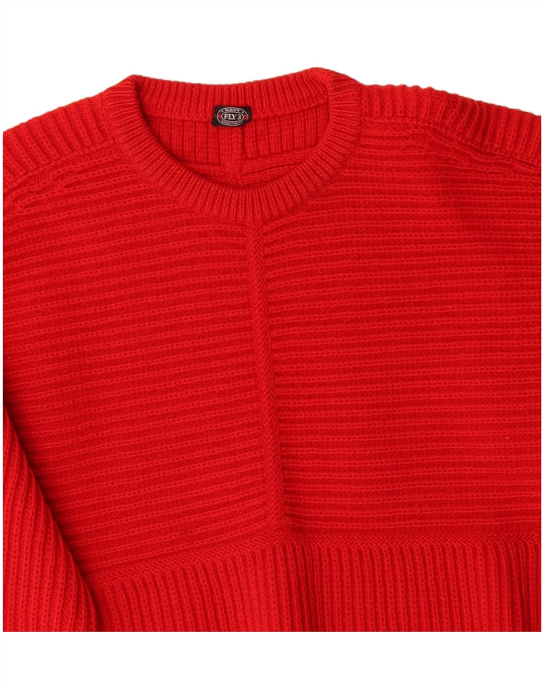 Maglione maglione con scollo a barca da uomo VINTAGE rosso medio