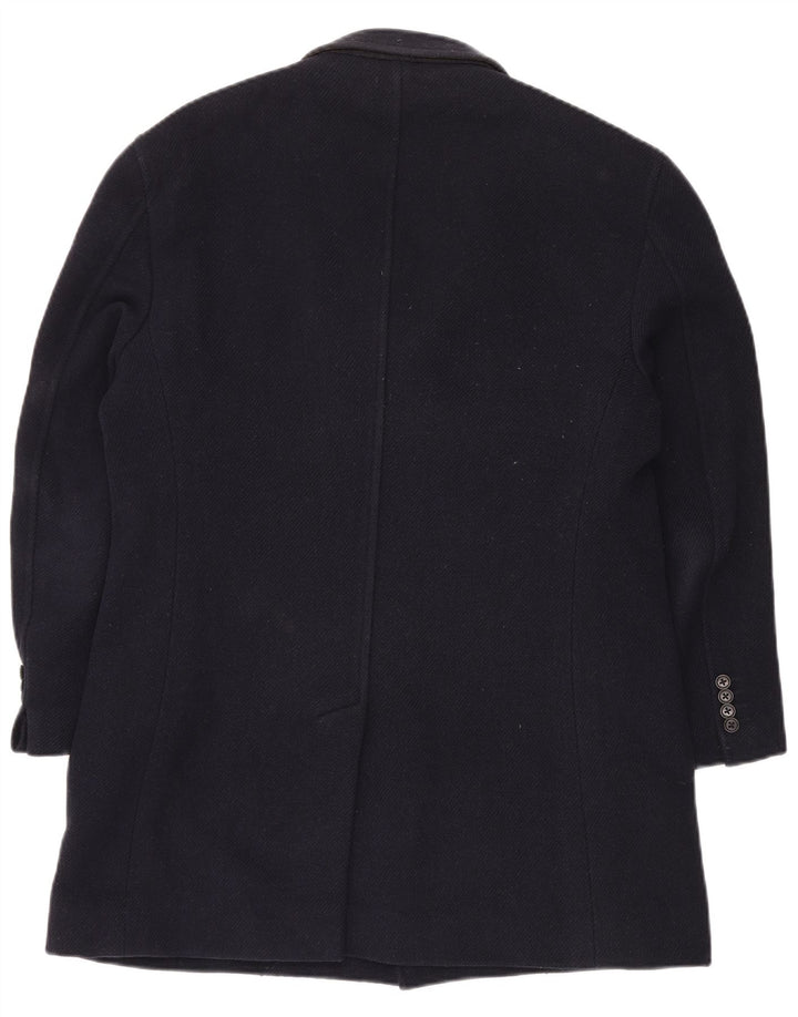 Cappotto da uomo Fay UK 40 Large in lana vergine blu navy