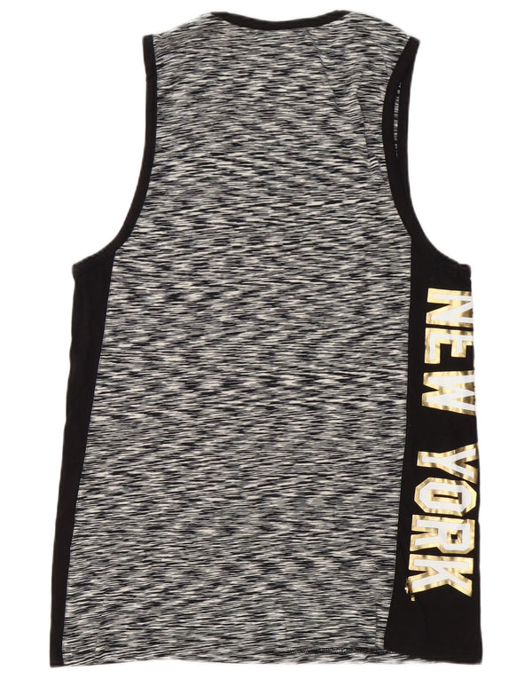 Majestic Mens New York Yankees Graphic Vest Top Large Black Flecked Cotton