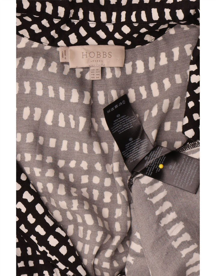 Abito basic da donna con maniche a 3/4 Hobbs UK 18 XL Viscosa geometrica nera