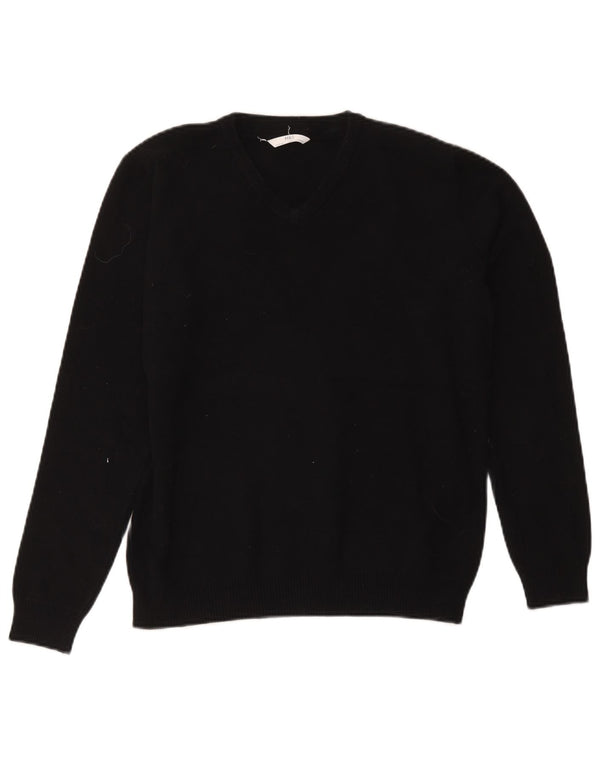 Maglione da ragazzo con scollo a V Marks & Spencer 14-15 anni in cotone nero
