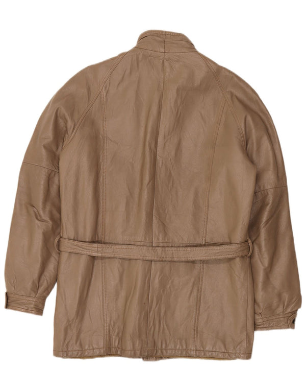 Vintage Womens Leather Jacket UK 14 Medium Brown