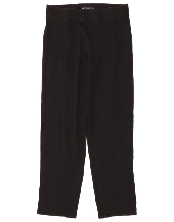 Leggings da donna Marks & Spencer UK 12 cotone nero medio