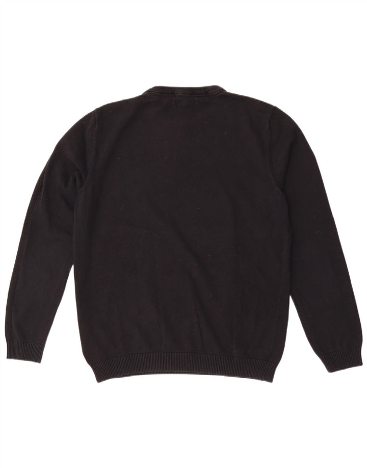 Maglione maglione girocollo da uomo Jack & Jones grande cotone nero