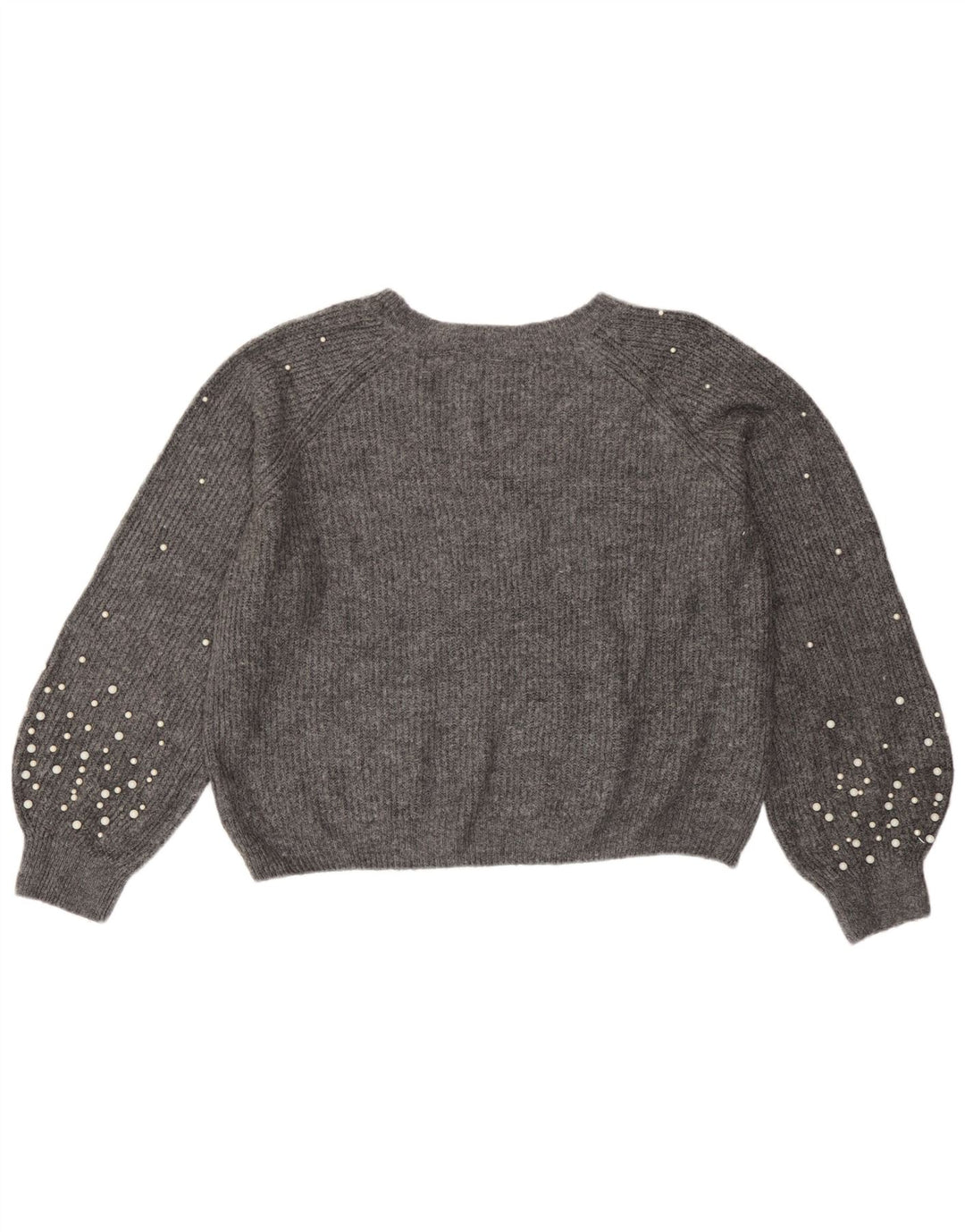 Maglione maglione con scollo a barca da donna Marks & Spencer UK 14 Grigio medio chiazzato
