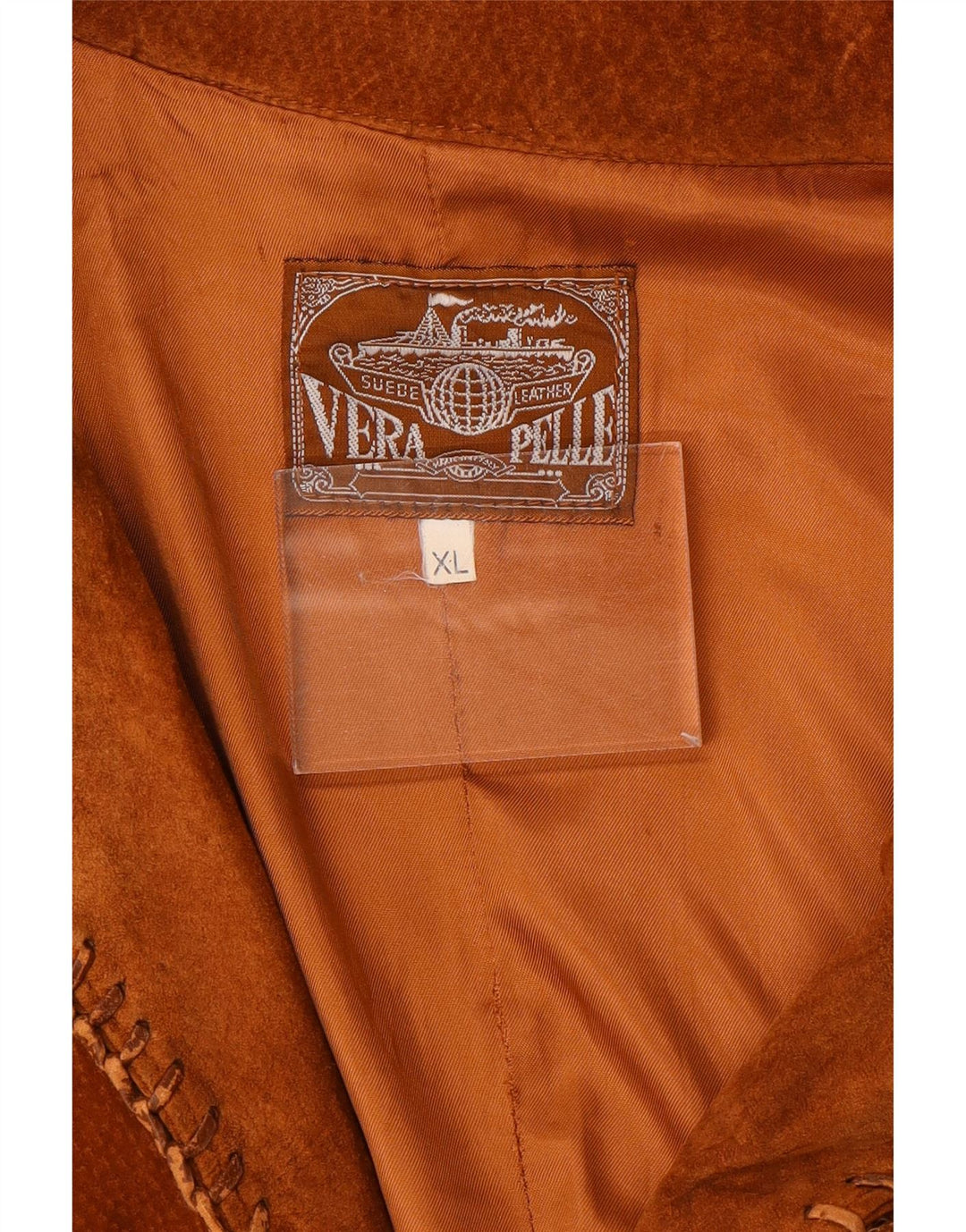 Giacca vintage in pelle scamosciata da uomo UK 42 XL in pelle marrone