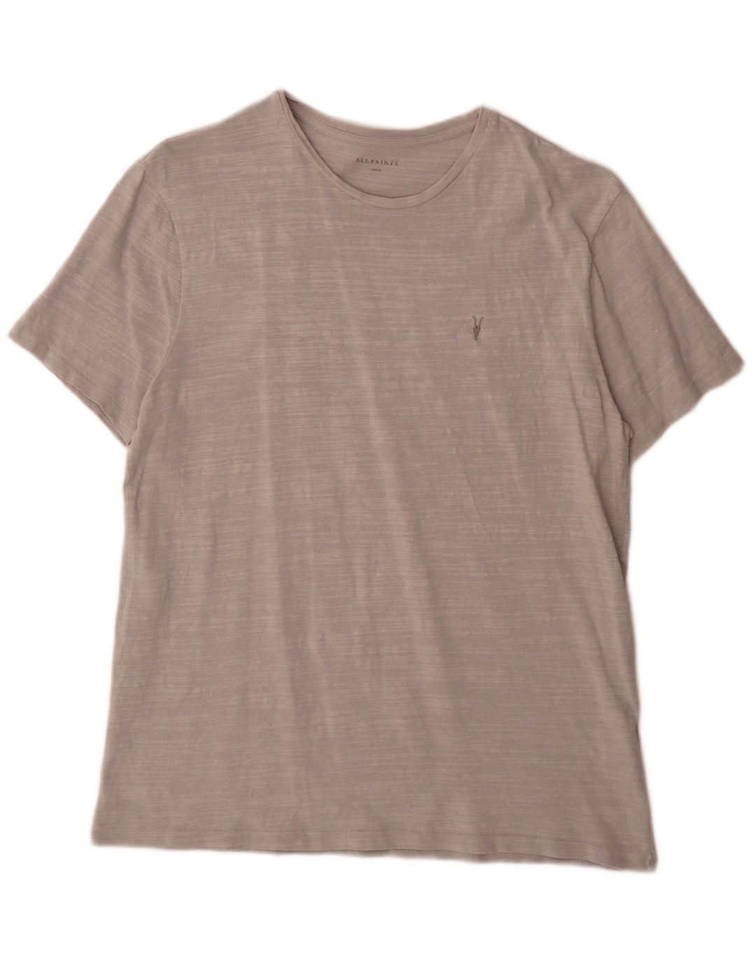 T-shirt da uomo All Saints Top grande in cotone chiazzato grigio