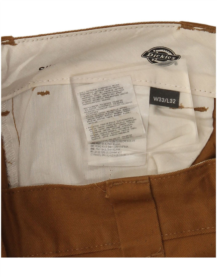 Pantaloni chino slim fit da uomo Dickies W33 L32 poliestere marrone