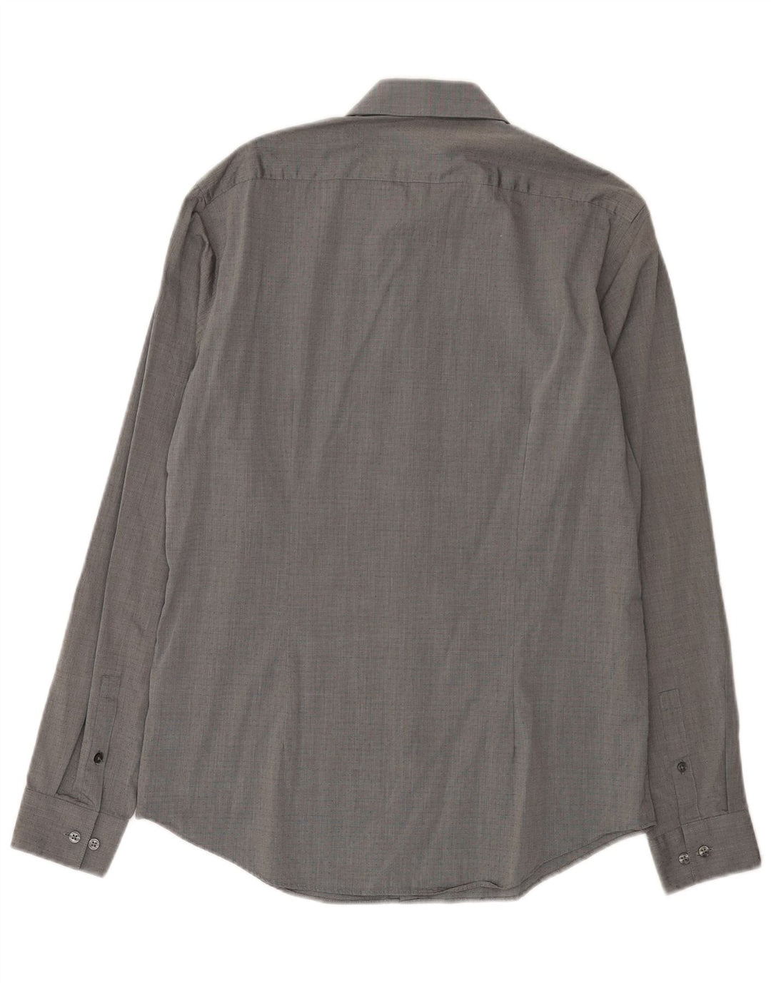 Camicia aderente da uomo Calvin Klein taglia 39 15 1/2 cotone maculato grigio medio