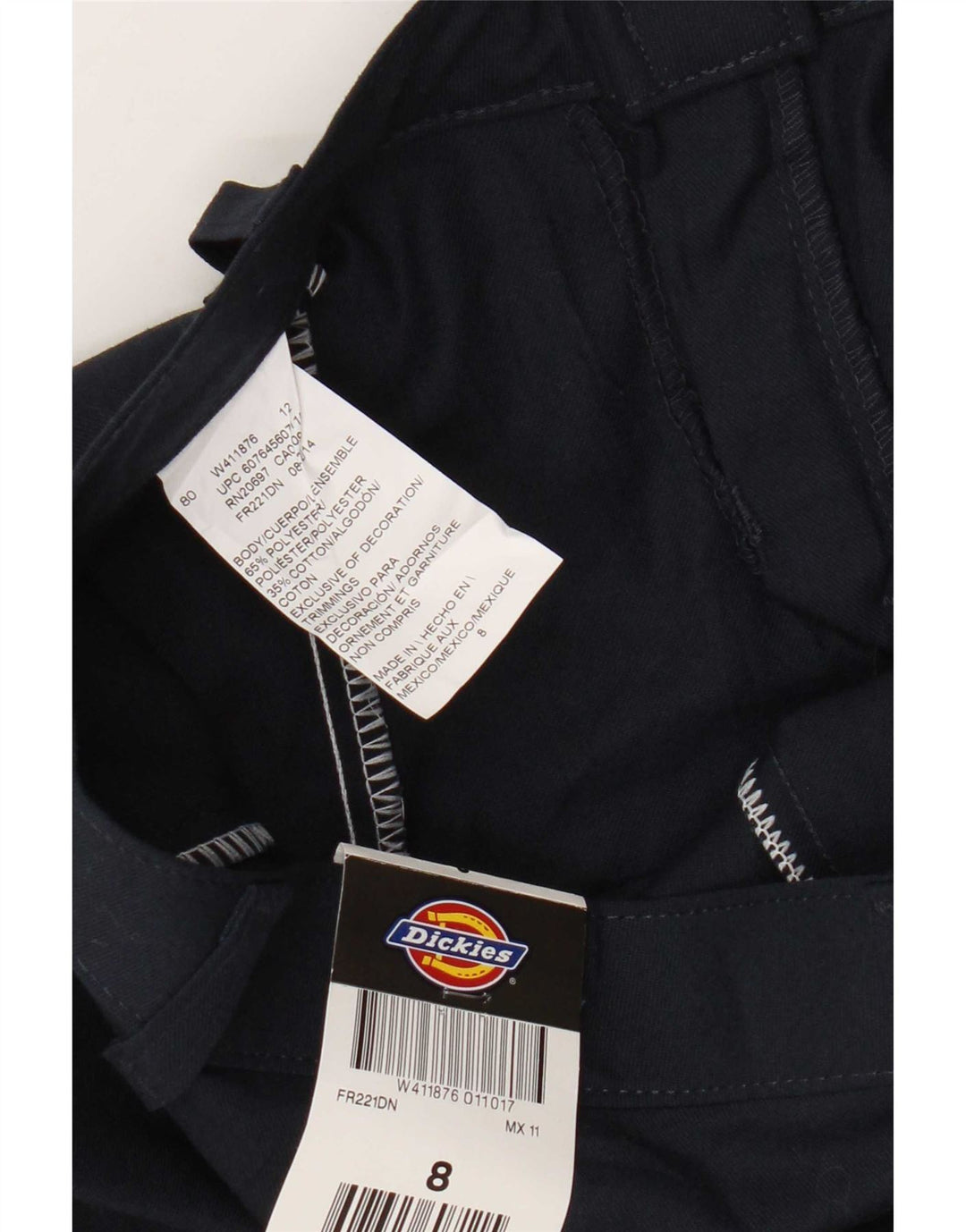 Pantaloncini chino grafici da donna Dickies US 8 medi W30 poliestere blu navy