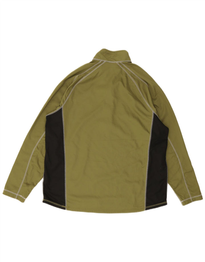 Eddie Bauer Tuta da uomo pullover con zip e collo XL verde a blocchi di colore
