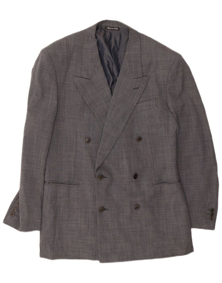 Pal Zileri Giacca Blazer Doppio Petto da Uomo IT 52 XL Lana Grigia