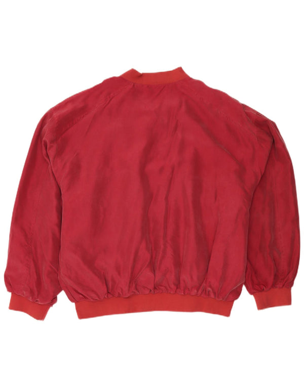 Giubbotto bomber da uomo Pensacola UK 42 XL Borgogna Seta