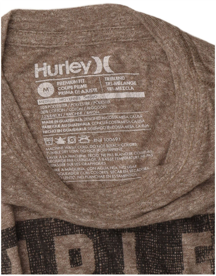 T-shirt grafica da uomo con vestibilità premium HURLEY, grigio medio chiazzato