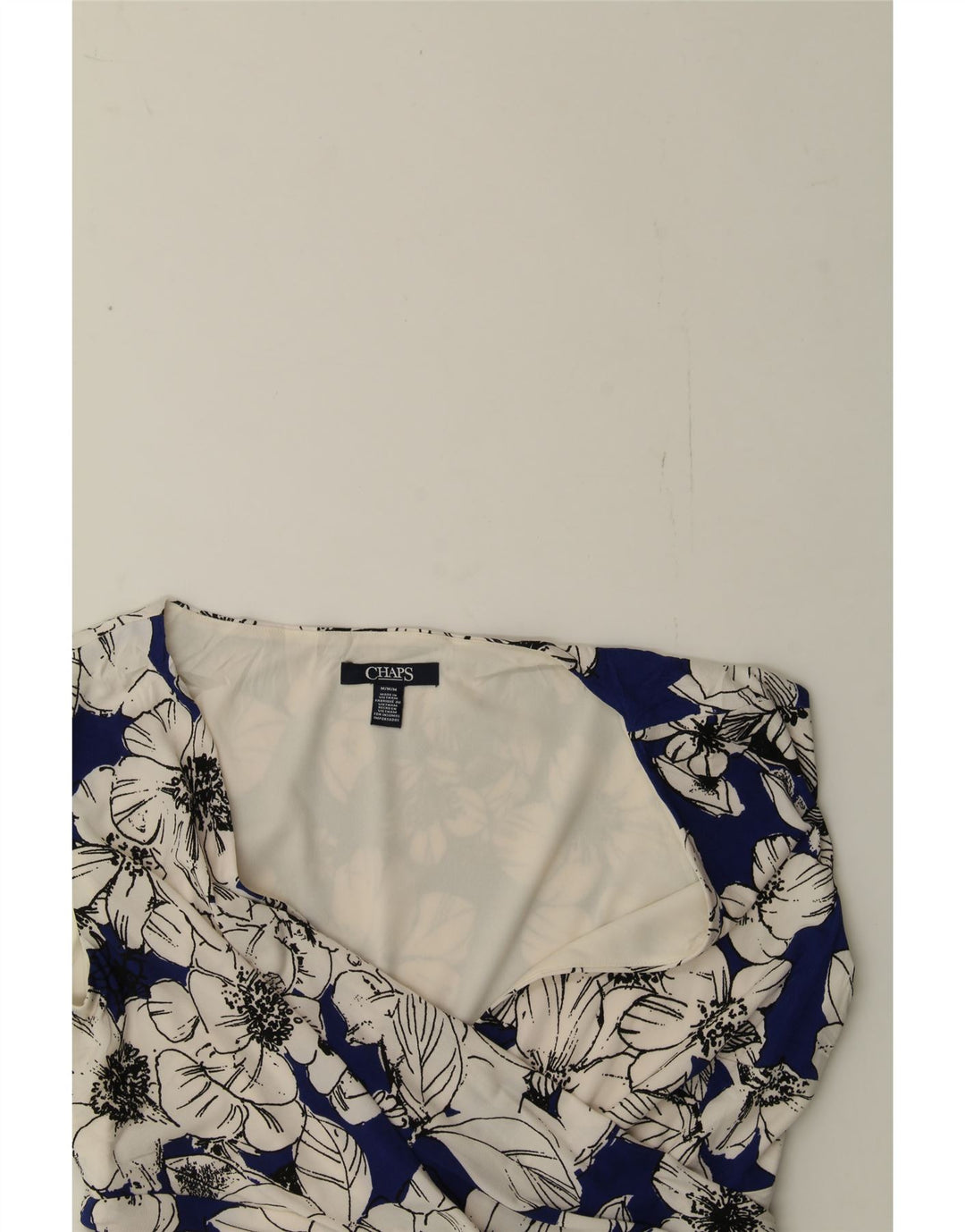 CHAPS Womens Sleeveless Sheath Dress UK 14 Medium Navy Blue Floral Vintage Chaps and Second-Hand Chaps from Messina Hembry 