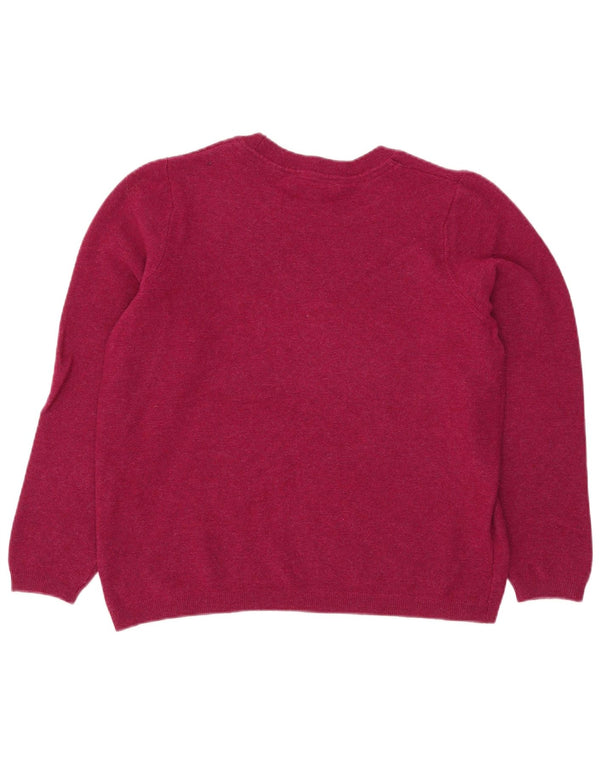 Crew Clothing Maglione da donna con scollo a barca UK 16 Large Pink Wool