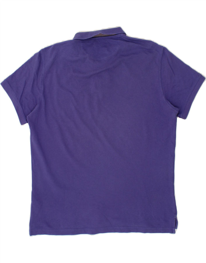 MASSIMO DUTTI Mens Slim Fit Polo Shirt 2XL Blue Vintage Massimo Dutti and Second-Hand Massimo Dutti from Messina Hembry 