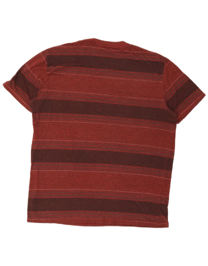 T-shirt Hurley da uomo dalla vestibilità premium, top grande in poliestere a righe marrone