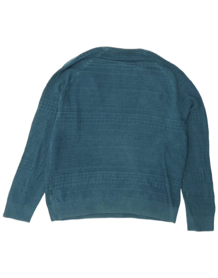 Maglione girocollo da uomo Marks & Spencer slim fit autografo grande blu