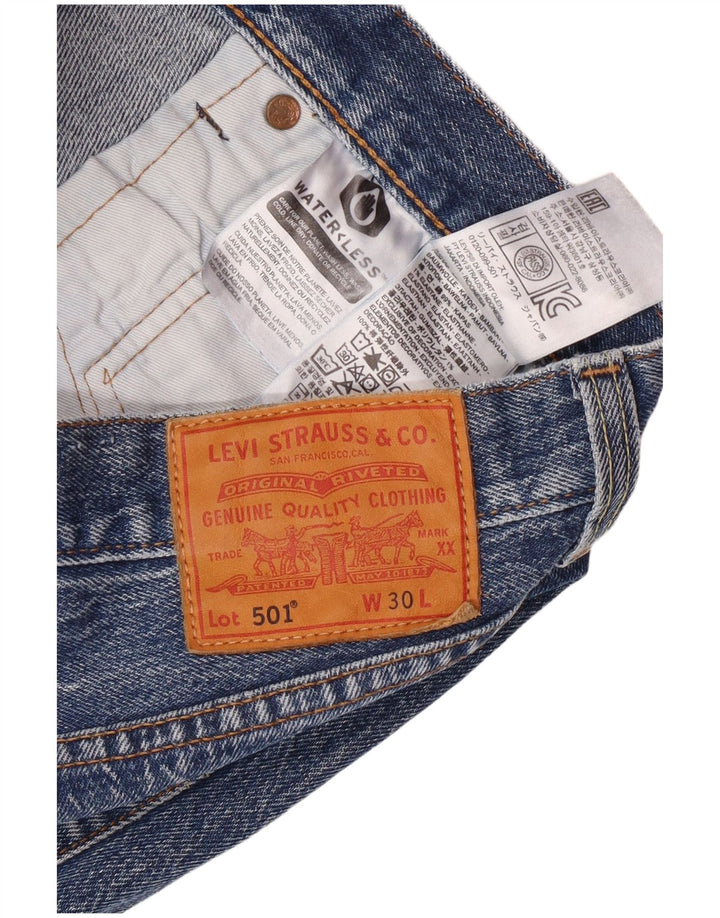 Pantaloncini di jeans Levi's 501 da uomo W30 in cotone blu medio