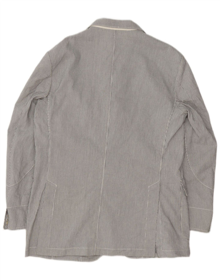 Giacca blazer da uomo a 3 bottoni Corneliani UK 36 piccolo gessato grigio