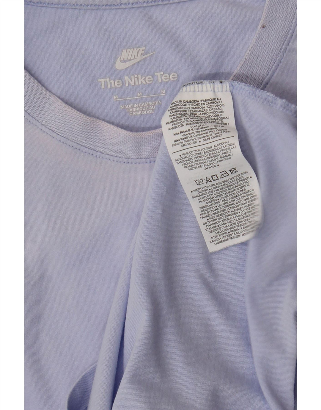 T-shirt da uomo NIKE Top blu medio in cotone