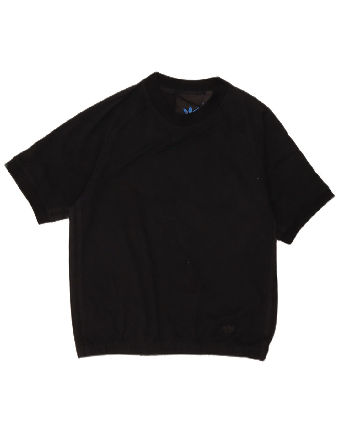 Felpa Adidas da uomo a maniche corte, piccola, in cotone nero