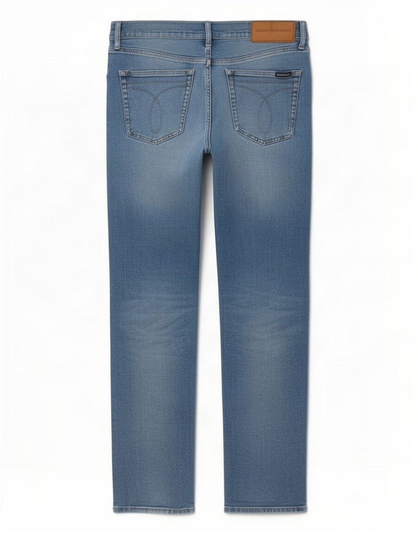 Jeans dritti da uomo Calvin Klein W31 L32 cotone blu