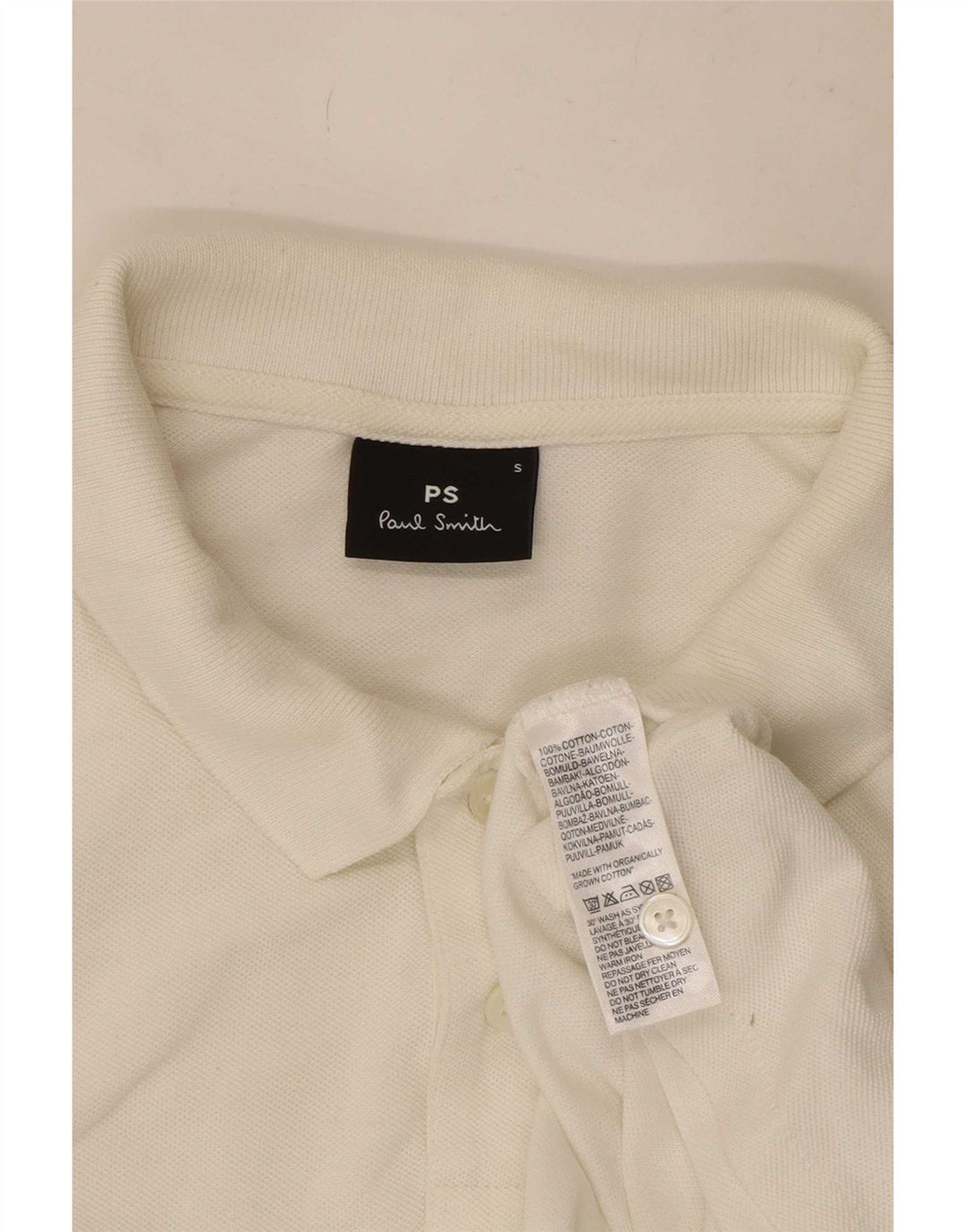 Polo da uomo Paul Smith piccola in cotone bianco